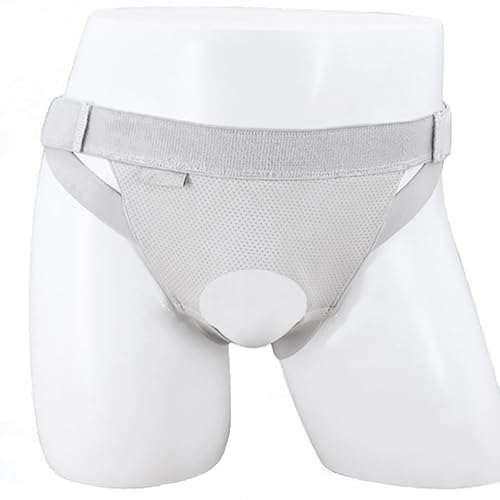 Faja inguinal ajustable para hernia, talla pequeña gris