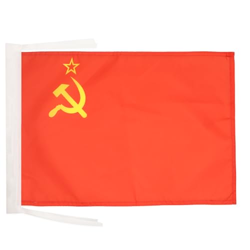 AZ FLAG Bandera de la URSS 45x30cm - BANDERINA ROJA - Comunista – SOVIÉTICA - Rusia 30 x 45 cm cordeles
