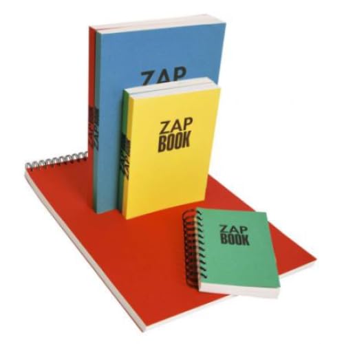 Lot de 5 Cahier encollé Zap Book de 160 feuilles de papier croquis blanc, 80 g/m², A4