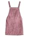 Yeokou Corduroy Overall Dress for Women Black Bib Pinafore Suspender Dress Skirt Jumpsuits(Pink-S)