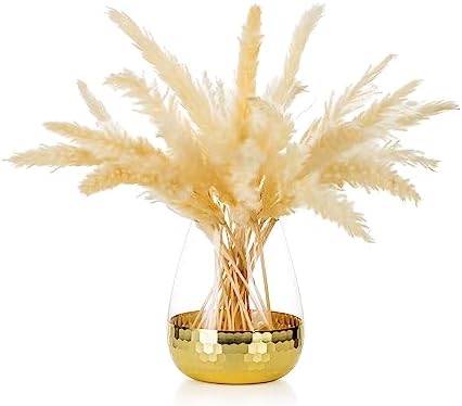 Glasseam Arreglos Florales De Cristal Floreros con Nido De Abeja De Oro Florero Floral Decoración Mesa De Centro Centros De Mesa Regalos para Bodas Fiesta De Inauguración De La Casa, 2#