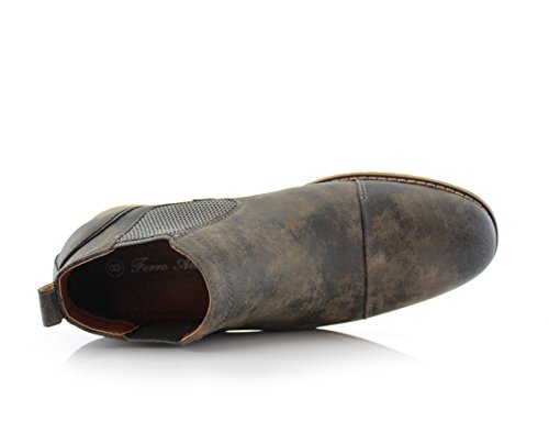 Image of Ferro Aldo Men's Chelsea Boots | Pull-On Ankle Boot in Plain Toe, Cap Toe & Wingtip Brogue Styles | For Casual, Dress, Work & Formal Events