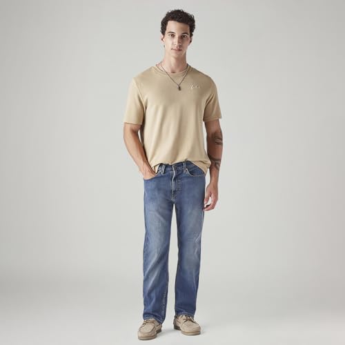 Image of Men's 505 Blue Straight fit mid Rise Jeans