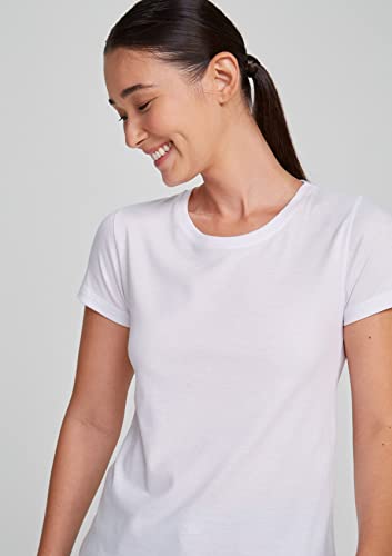 Kit Com 5 Camisetas Femininas Básicas Branco, Preto e Cinza XG