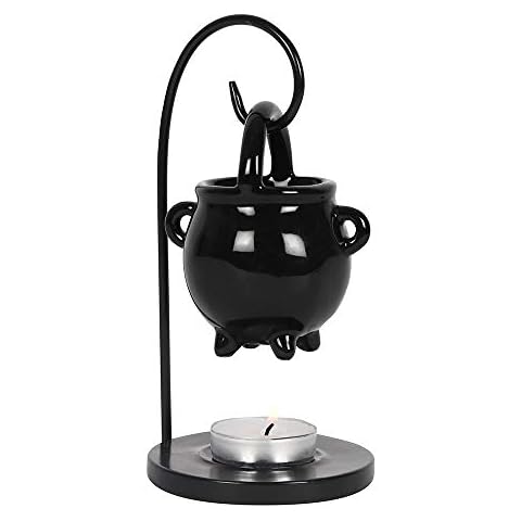 TECH ISLAND Oil Burner, Hanging Cauldron Cut Out Oil Burner Essential Oils and Wax Melt Burner Warmer Tea Light Holder Fragrance the Home Aromatherapy Witchcraft Cover