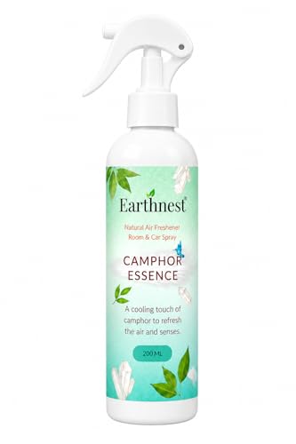 Image of Camphor Essence Air Freshener Spray 200ML | Natural Camphor Room & Car Freshener | Long Lasting Fragrance | Odor Eliminator for Home, Office, Bathroom & Wardrobe