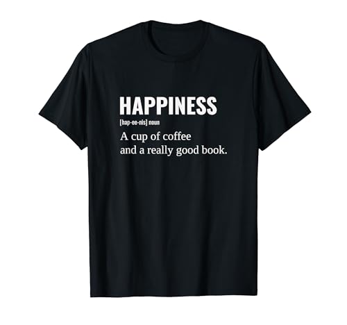 Funny Happiness Noun Definition with Coffee and Good Book T�V���c