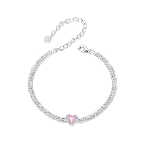 Bracelet chaîne cœur argent pour femme style quotidien chic