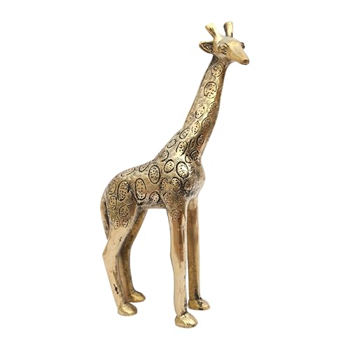 Image of Brass Giraffe Statue | Vastu Shastra & Feng Shui Remedies | Home Decor | Showpiece | Decorative | Giraffe Showpieces for Home Decor