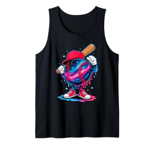 Space Dripping Galaxy Baseball Player Vibes Débardeur