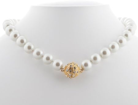 Miniatura 3 de Formal CremaChampán Color Faux Collar de perlas y arete a juego Dama Jewelry Set