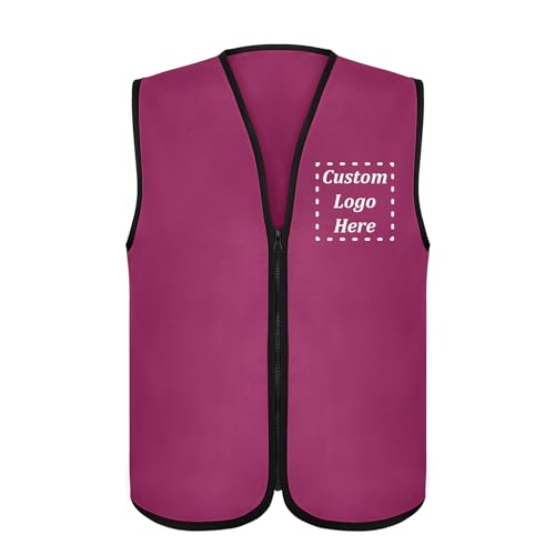 TopTie Custom Child Advertising Vests with Zipper Printed Embroidered Volunteer Vests No Pockets for Kids2