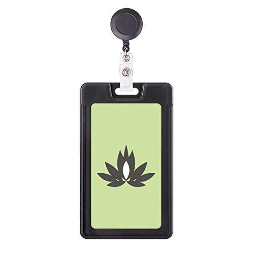 Porte-badge rétractable enrouleur de badge lotus chinois et bouddhisme