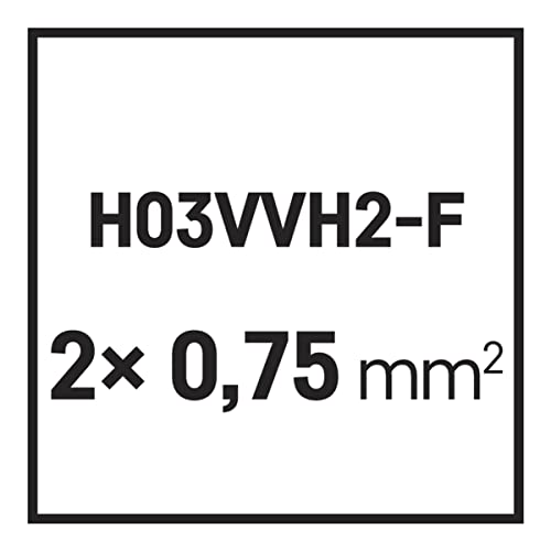 EMOS Netzkabel/Stromkabel/Ersatzkabel/Anschlusskabel, 3 m, Euro Stecker, für Leuchten, Lampen, Leuchtmittel
