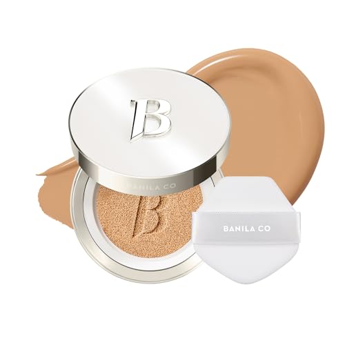 Image of BANILA CO Covericious Cover Cushion - Long-Wear, 28W CARAMEL (0.49 oz) | Pore Blurring & Seamless Finish | Up to 100HR Long-Wear Matte Foundation | 20 Inclusive Shades | Korean Cushion Foundation