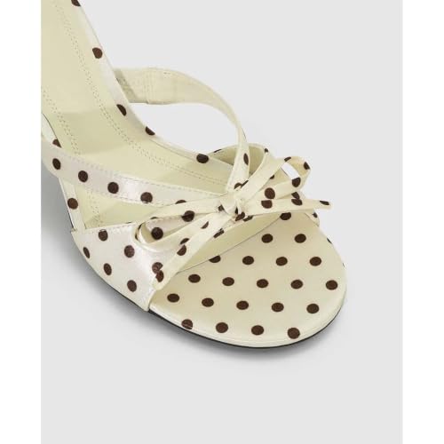 Image of QIV Leopard Kitten Heels Pointed Toe Mule Heels for Women Open Toe Kitten Heel for Party Dressy Wedding