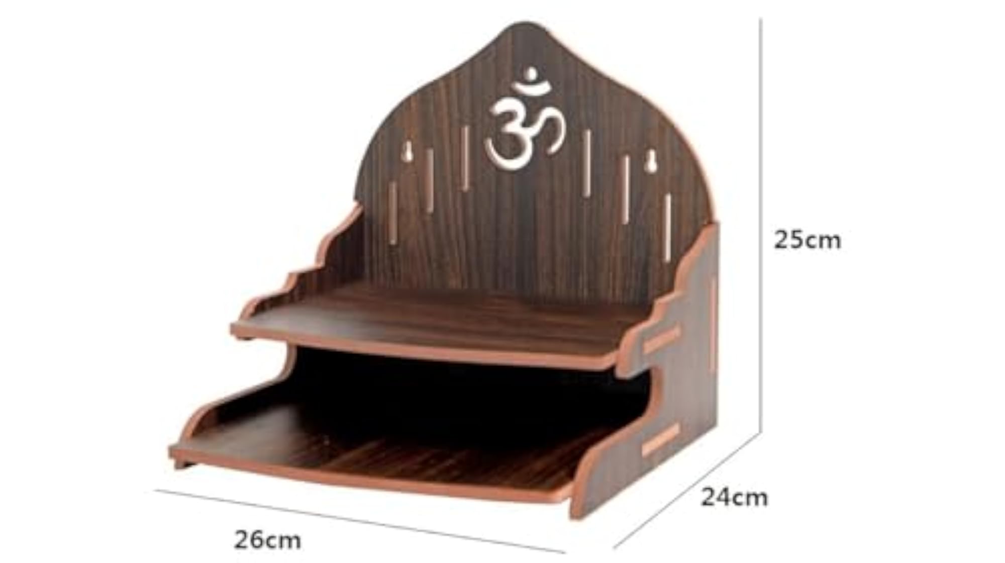 Dark Walnut Wall Mounted Temple