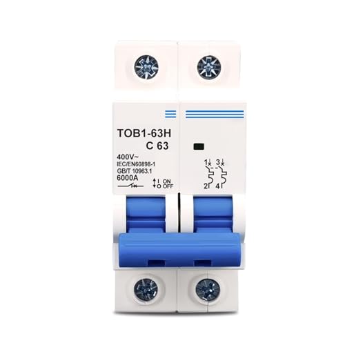 Disjoncteur 2P 25A contre les surcharges électriques et courts-circuits 400V