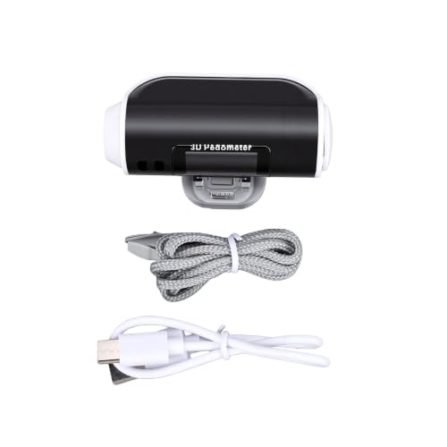 Podómetro 3D con linterna LED y diseño ligero negro de 77 mm 6