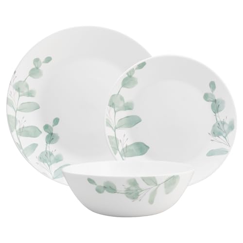 La mejor comparación de Vajilla de vidrio - 5 favoritos. 42 Vajilla familiar de vidrio Opal Nuvo, 12 pzas para 4 personas, plato trinche, plato de ensalada y tazón, vajilla para mesa.