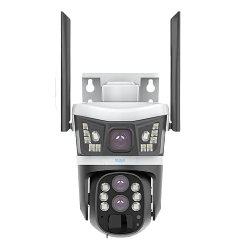Image of XUGA - Cybernautt X15SB-K 8MP Dual Lens PTZ 4G Sim Wireless Outdoor CCTV Camera with Dual View | 360 | Night Vision | Motion Detection| Push Alarm | Farm | Home | 10X Zoom | Use Air-tel 4G Sim