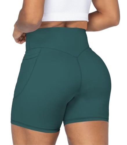 Image of Sunzel No Front Seam Biker Shorts for Women with Pockets, Yoga Workout Gym Bike Shorts with Tummy Control | 3, 5 Or 8-Inch Inseam, High Waisted, No Front Seam, Side Pockets, Buttery Soft, Compression Fit, Squat Proof, Tummy Control