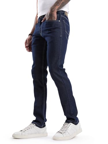 Image of WROGN Men's Cotton Stretch Jeans | Mid Rise | Slim Fit