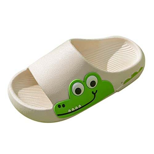 Unisex Kids Toddler Slippers Boys Girls Shoes Cloud Slides Slip On Sandals Beach Water Swim Comfort (White, 9 Toddler)
