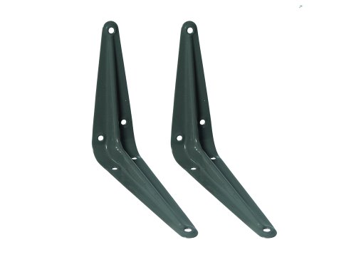 Support d'étagère London gris fixation murale équerre de rangement de 125 x 100 mm - 2