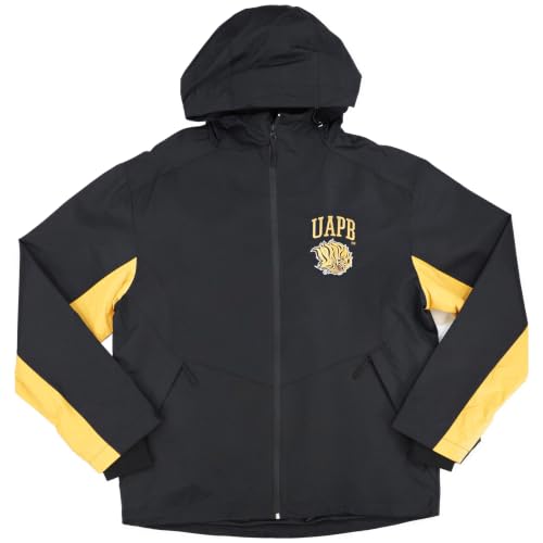 Big Boy Arkansas At Pine Bluff Golden Lions S8 Mens Windbreaker Jacket [Black - 3XL] - ID#63932