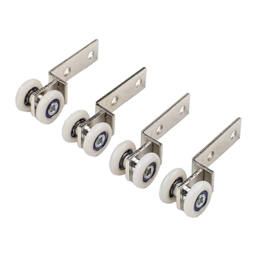 Juego De 4 Poleas para Riel De Puertas Corredizas Y Armarios - Herrajes De Deslizamiento Suave para Una Fácil Instalación Armarios Y Vestidores,B 4pcs