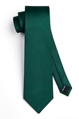 Image of Enlision Ties for Men Solid Color 3.35 inch Formal Business Necktie Classic Satin Mens Wedding Party Ties