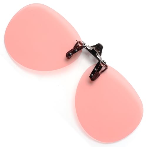 VANANA Rose Tinted Migraine Glasses - Clip On Light Sensitivity Glasses for Computer Screens - Blue