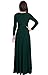 KOH KOH Plus Size Womens Long Full Sleeve Sleeves Flowy Empire Waist Fall Winter Modest Formal Floor Length Abaya Muslim Gown Gowns Maxi Dress Dresses, Emerald Green XL 14-16