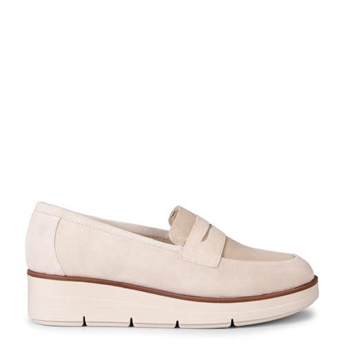 Mocasines con cuña cómodos Beige EU 41