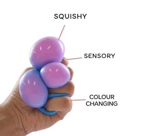 Image of Joy by SCOOBIES Rollin Ball - Color-Changing Squishy Stress Relief Toy for Kids & Adults | Soft Sensory Fidget Ball | Non-Toxic, Washable, Portable TPR Squeeze Toy