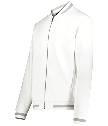 Holloway 223647 - Youth V-Street Full Zip Jacket - WHITE/ATHLETIC HEATHER - XL