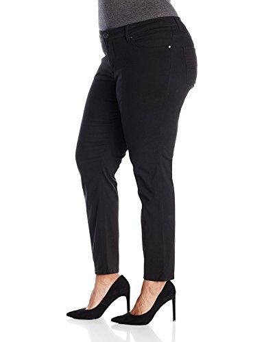 1826 Stretch Black Denim Jeans Womens Plus Size Pants Skinny Leg W/Gold Buttons (22) #TOP1