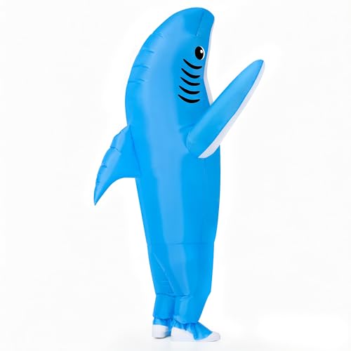 Disfraz inflable de tiburón para niños miniatura 4