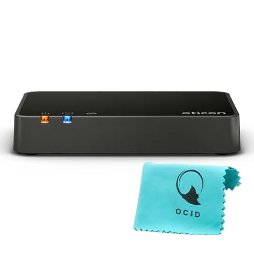 Oticon TV Adapter 3.0 Wireless TV Streamer for Oticon Hearing Aids Compatible with OPN More Real Zircon Xceed & More