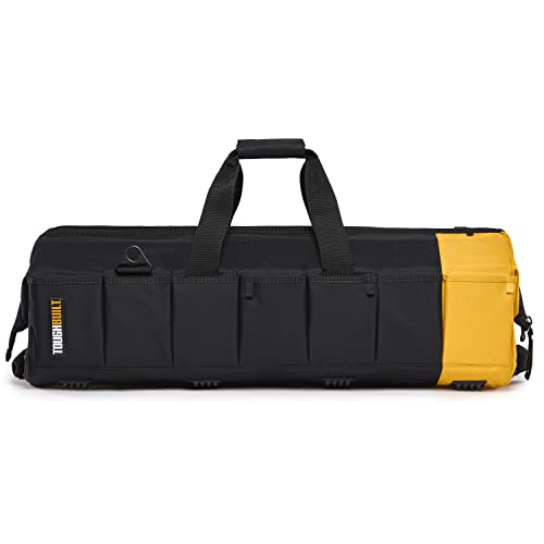 Image of ToughBuilt - Massive Mouth Tool Bag, Heavy-Duty Fabric Wide-Mouth Bag with Rigid Frame, Waterproof Hard Base & Reinforced Handles
