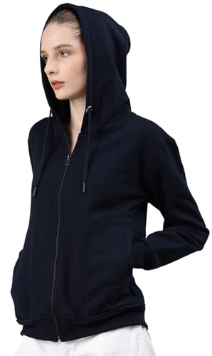Image of ADBUCKS Women's Cotton Winter Jacket Sweatshirts Casual Drawstring Clothes Zip Up Hoodie With Front Pocket Ii Womens Hoodies Ii Womens Jacket Ii Winter Sweater Hoodie For Women & Girls