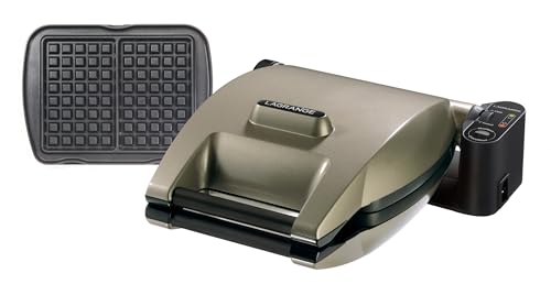 LAGRANGE Gaufrier Premium, 1200W, Fabriqué en France, Réversible sur son socle, Cuisson personnalisée, Plaques amovibles, Multifonction, Nettoyage sans...