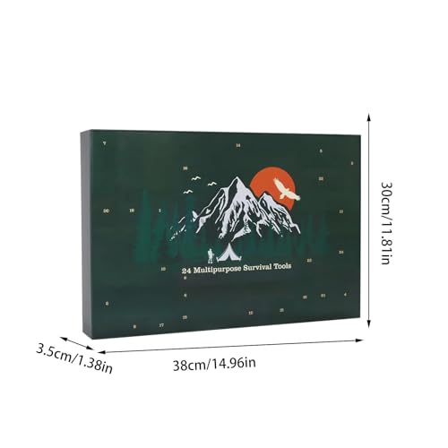 Survival Kit Adventskalender 2024, 24 Tage Survival Tools Countdown-Kalender, Adventskalender Survival Kit Für Männer, Survival Tools Set Für Outdoor-Enthusiasten – Bild 3