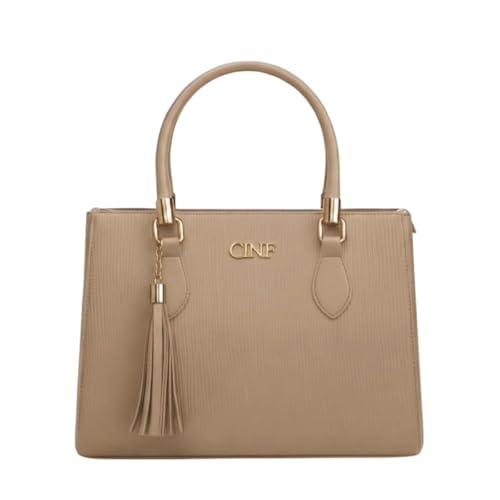 Bolsa Feminina De Ombro Alça De Mão E Transversal De Lado (Amêndoa)