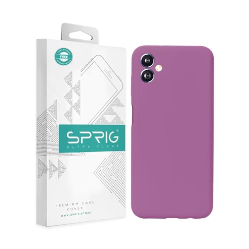 Image of SPRIG Compatible with Samsung Galaxy F14 5G Phone Liquid Silicone Cover Premium Back Cover Drop Tested Shock Proof Mobile Case for Men, Women, Boys and Girls with Camera Protection (Purple)