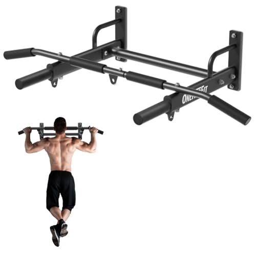 Onetwofit OT053101 Wall Mounted Pull Up Bar, 400 Lbs Heavy Duty Chin Up Bar Multifunctional Strength Training Wall Mount Pull Up Bar Upper Body Workout thumb #7