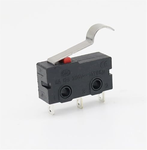 Microinterruptor KW11-3Z de 3 pines con palanca de rodillo para control de circuitos AC 250V 6