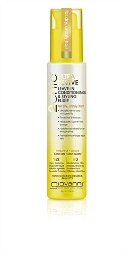 GIOVANNI 2chic Ultra Revive LeaveIn Conditioning Styling Elixir 2.75 oz. Dual Complex of to Moisturize Dry Hair With Honeysuckle Paraben Free Color Safe, Ultra-Revive (Pineapple + Ginger), 4 Fl Oz