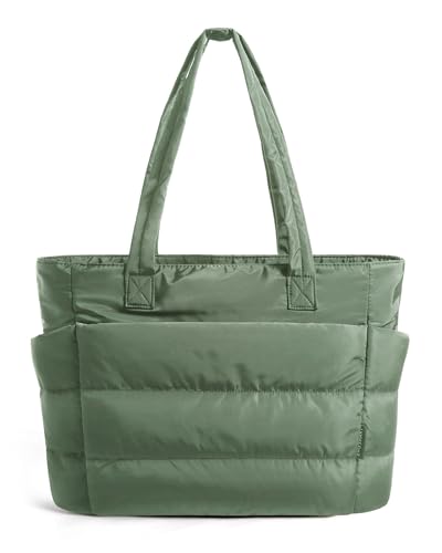 Image of BAGSMART Tote Bag for Women, Lightweight Puffy Tote Bag with Compartments Shoulder Bag Handbag for Travel, Work, Gym | Lightweight